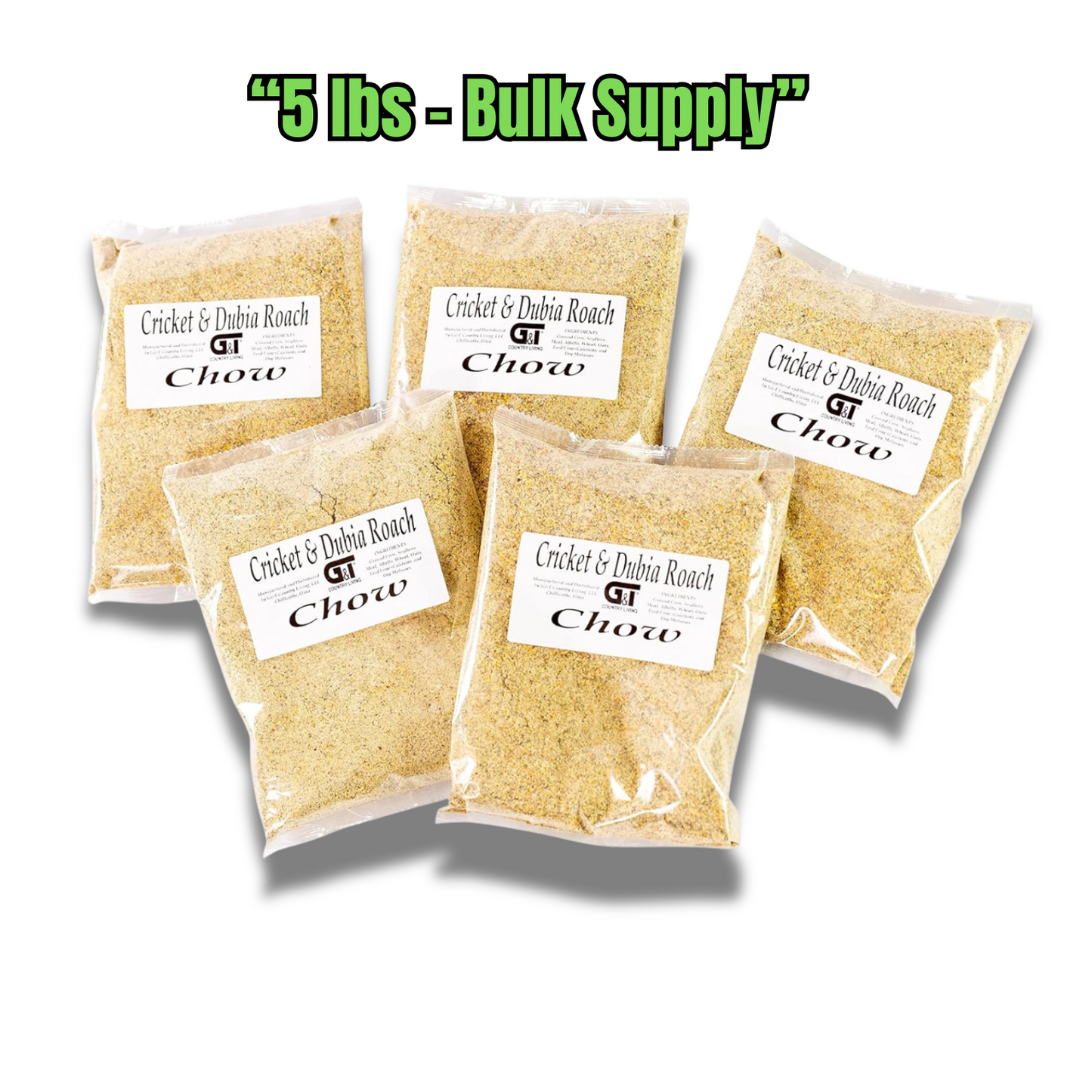 5 lb Feeder Insect Chow – Premium Dubia Roach & Cricket Feed for Strong, Healthy Colonies – GT Country Living