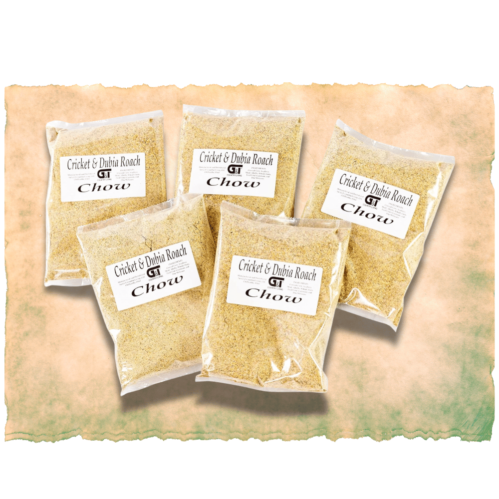 G&T Country Living – 5 lb Chow for Dubia Roaches & Crickets | Premium Feed for Strong, Healthy Feeders