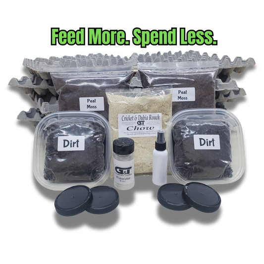 Cricket Breeding Kit (2-Tub Setup) – Feeder Cricket Colony Starter Habitat for Bearded Dragons, Geckos, Frogs & More – GT Country Living