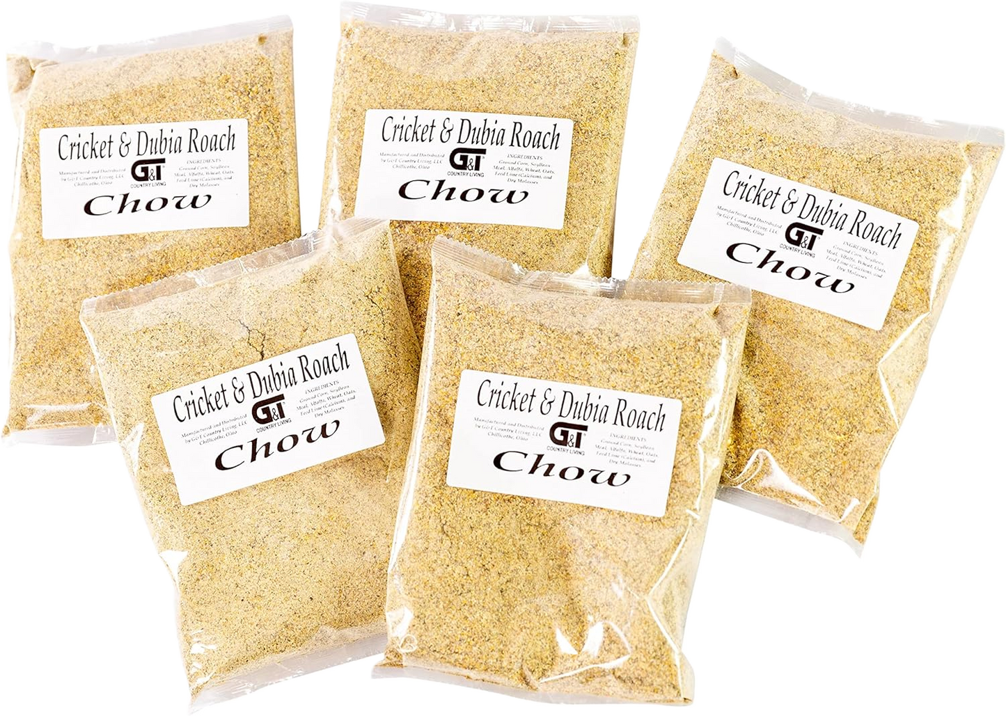 5 lb Feeder Insect Chow, High-Protein Dubia Roach & Cricket Feed, Premium Bug Food Mix for Strong Healthy Colonies by GT Country Living
