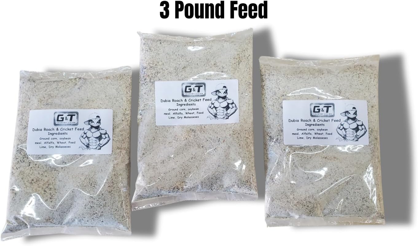 Cricket Breeding Kit for Continuous Feeder Production – G&T Country Living 5-Tub Pro System with Egg Flats, Premium Feed, Hydration Crystals, Peat Moss & Care Manual for Raising Healthy Live Crickets at Home