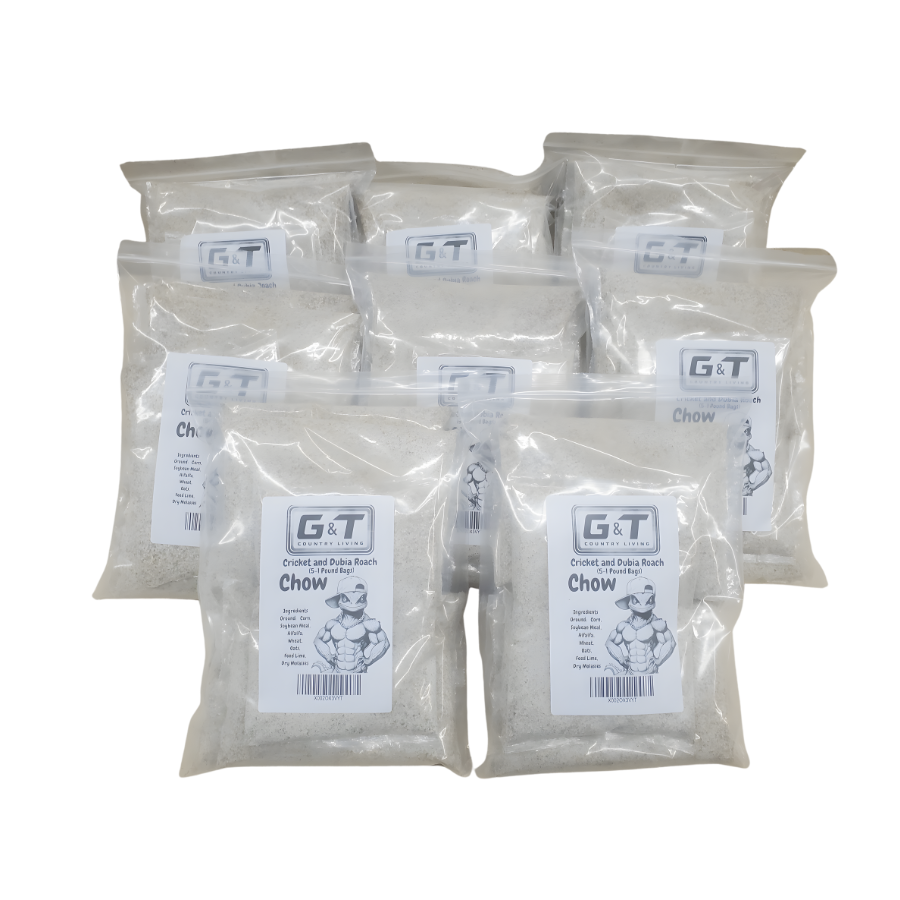 Cricket Breeding Kit for Continuous Feeder Production – G&T Country Living 5-Tub Pro System with Egg Flats, Premium Feed, Hydration Crystals, Peat Moss & Care Manual for Raising Healthy Live Crickets at Home